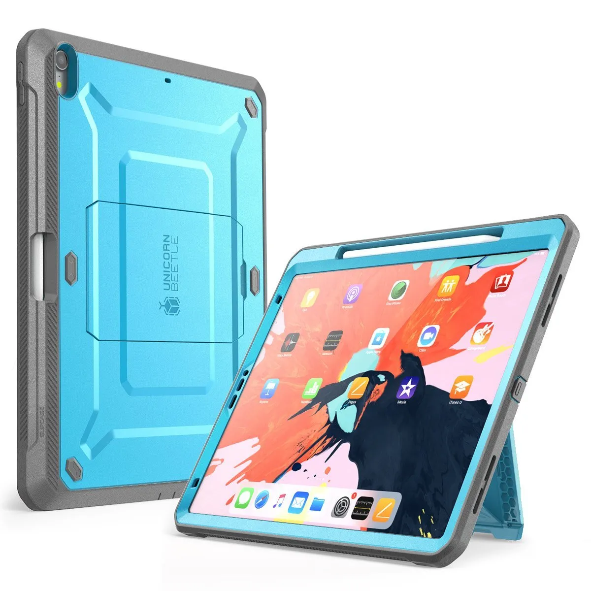 VIP Favorite iPad Pro 12.9 inch (2018) Unicorn Beetle Pro Full Body Case (Apple Pencil compatible)-Blue  Dont Miss Out!