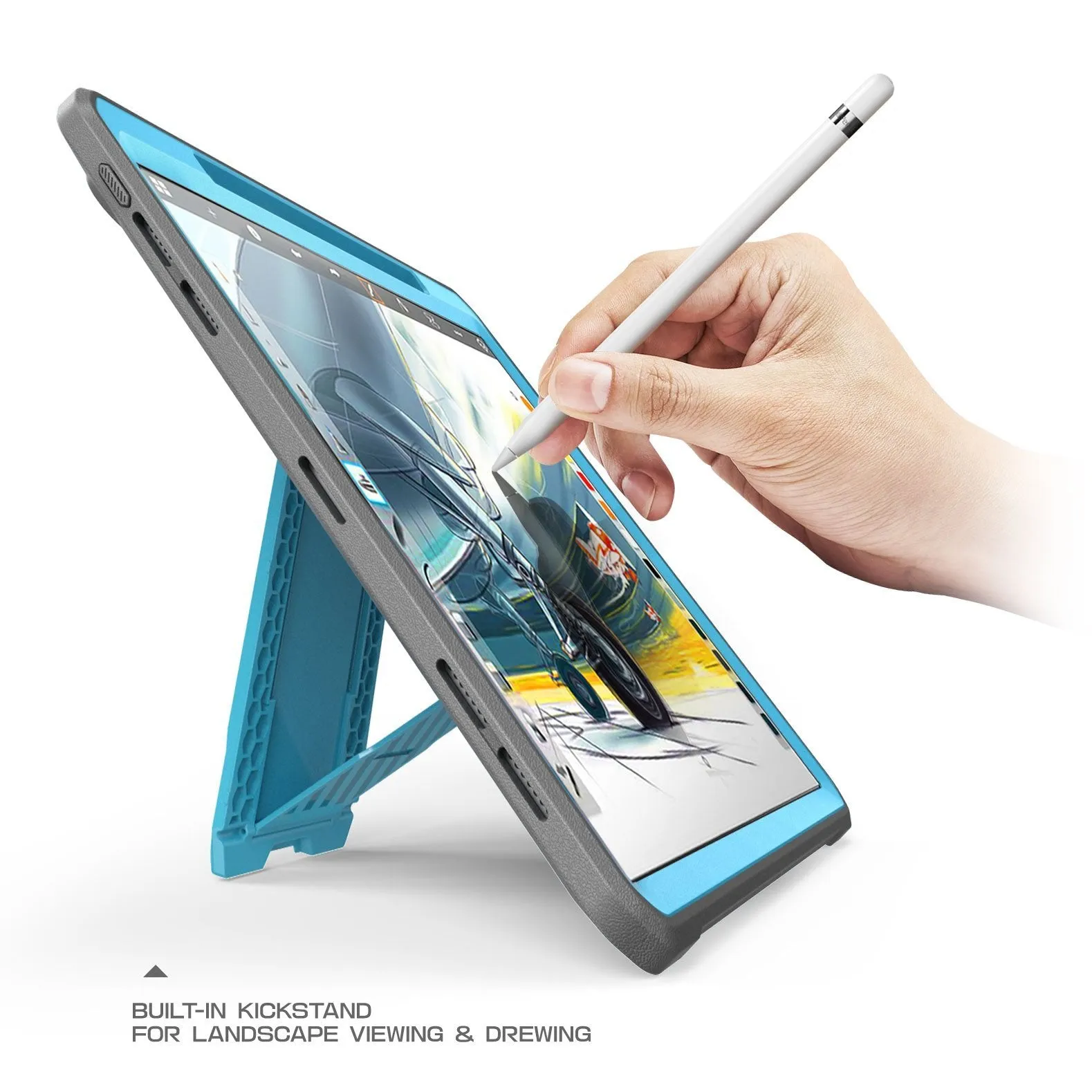 VIP Favorite iPad Pro 12.9 inch (2018) Unicorn Beetle Pro Full Body Case (Apple Pencil compatible)-Blue  Dont Miss Out!