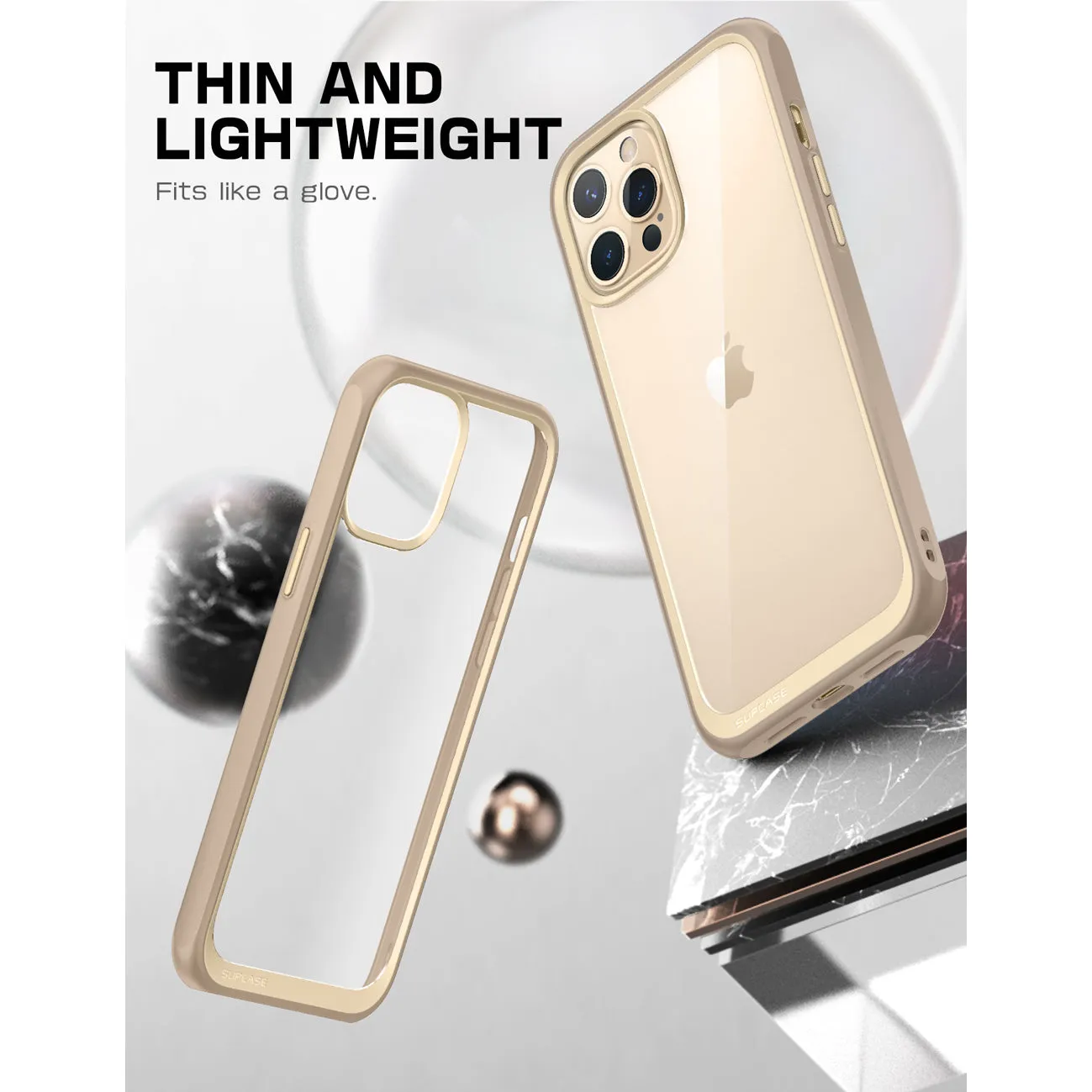 VIP Favorite iPhone 13 Pro 6.1 inch Unicorn Beetle Style Slim Clear Case-Tan  Limited Release!