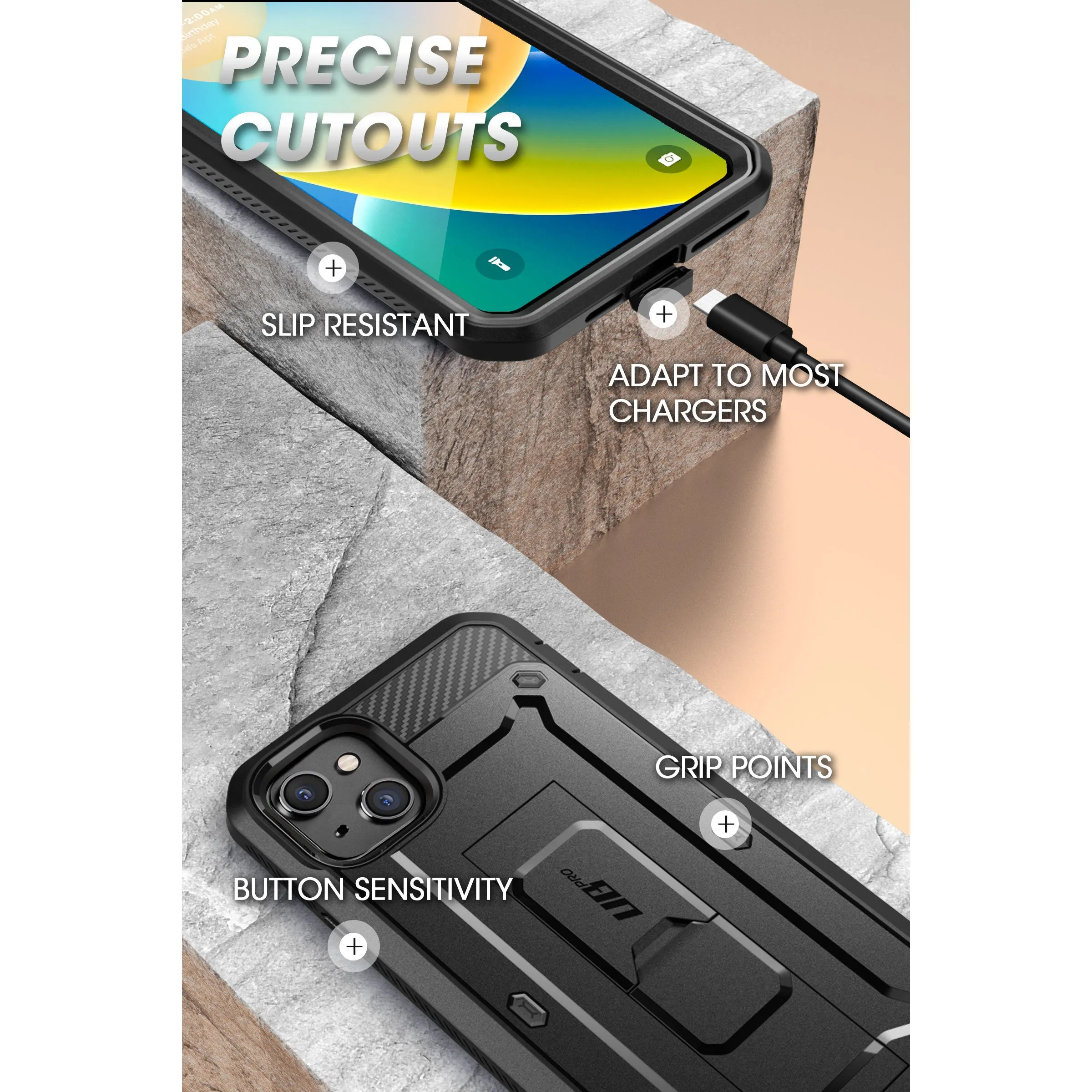 VIP Favorite iPhone 14 6.1 inch Unicorn Beetle PRO Rugged Case-Black  Dont Miss Out!