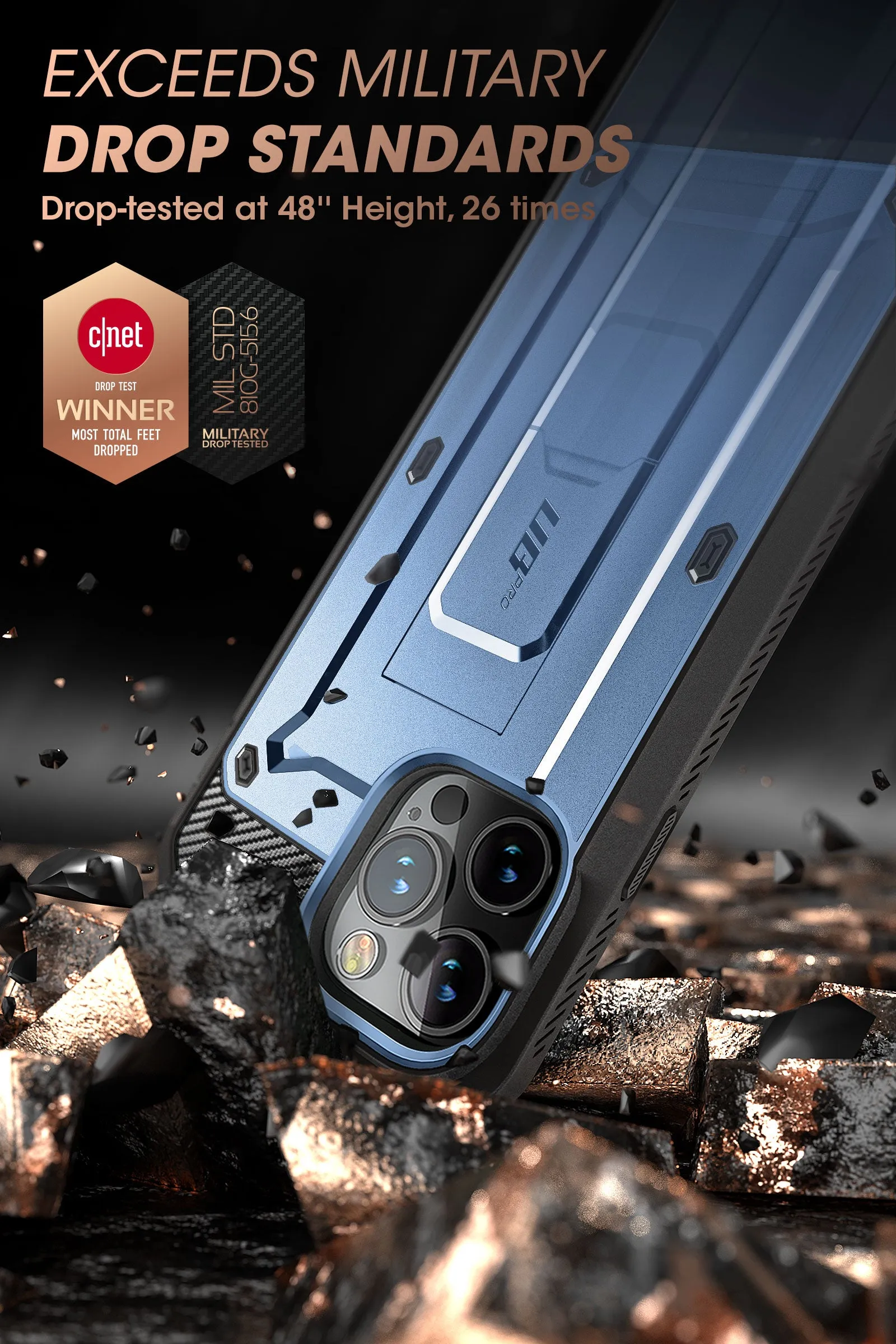 VIP Favorite iPhone 14 Pro Max 6.7 inch Unicorn Beetle PRO Rugged Case-Metallic Blue  Last Chance!