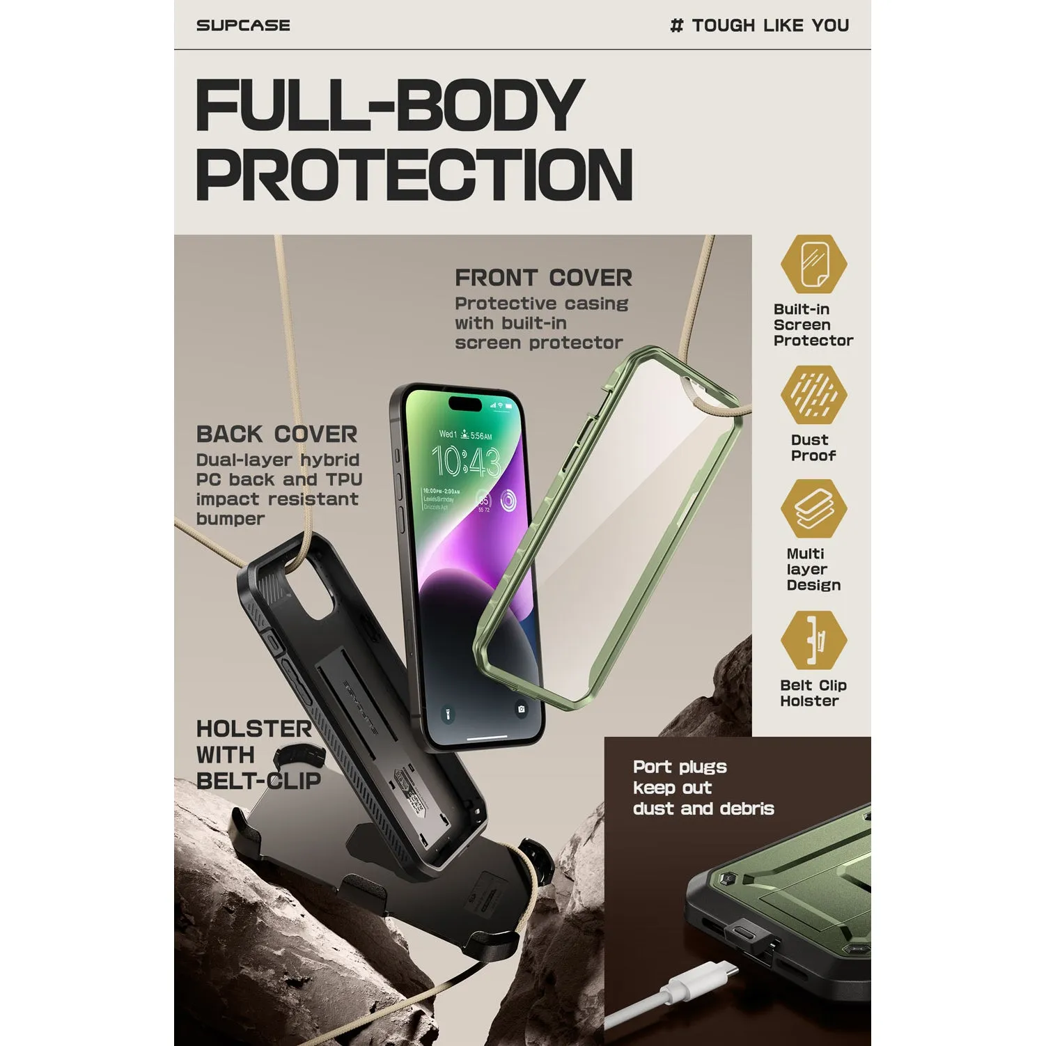 VIP Favorite iPhone 15 6.1 inch Unicorn Beetle PRO Rugged Case-Dark Green  Dont Miss Out!