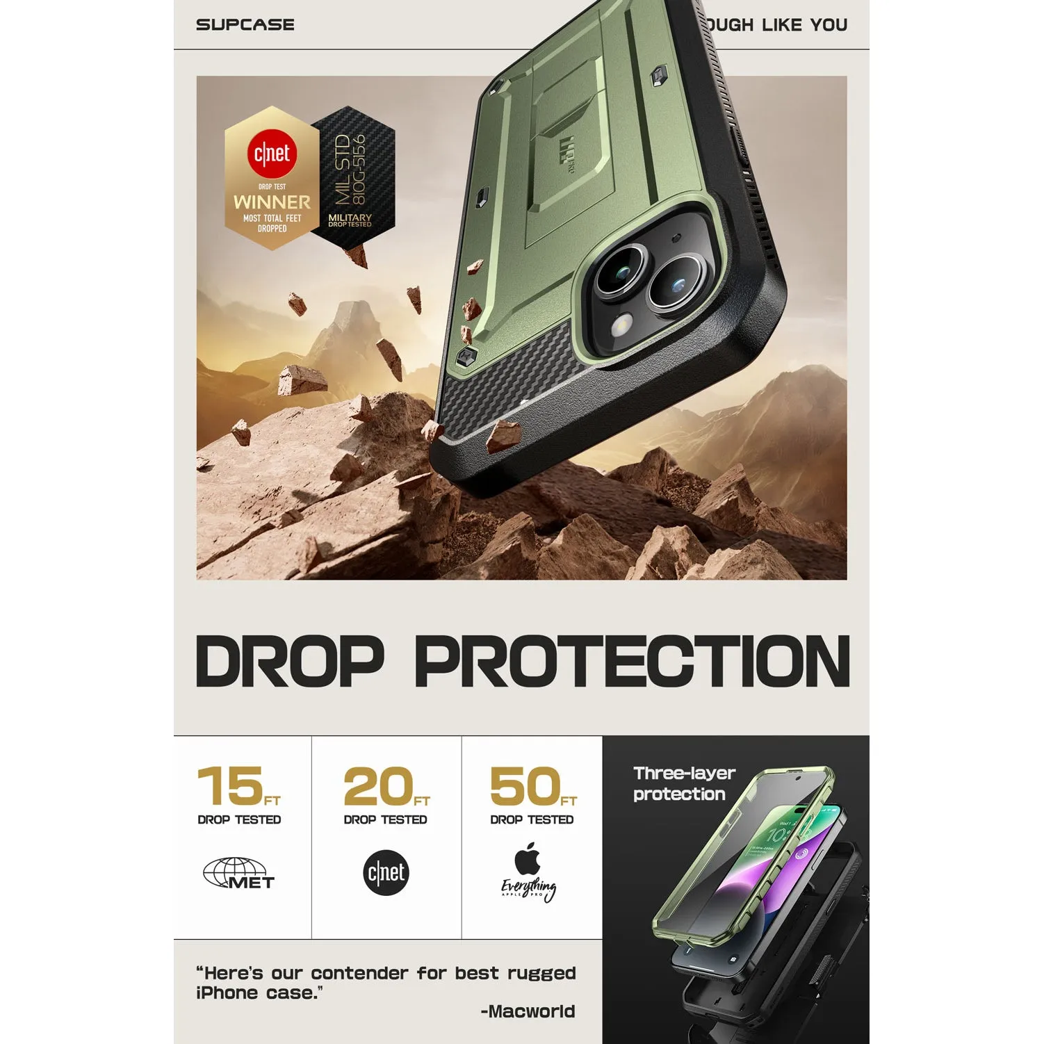 VIP Favorite iPhone 15 6.1 inch Unicorn Beetle PRO Rugged Case-Dark Green  Dont Miss Out!