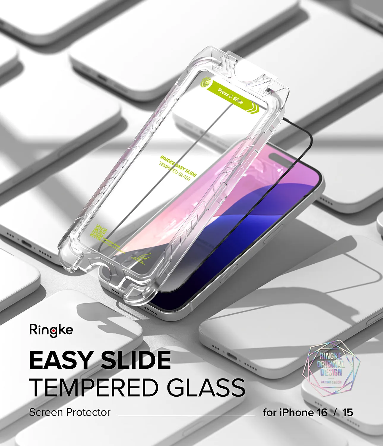 VIP Favorite iPhone 16 / 15 Screen Protector | Easy Slide Tempered Glass  Almost Sold Out!