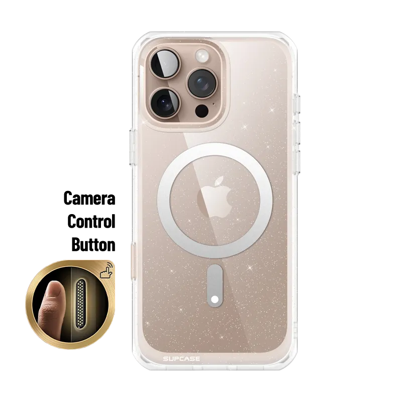 VIP Favorite iPhone 16 Pro 6.3 inch Unicorn Beetle MAG Slim Clear MagSafe Camera Control Button Case-Glitter Pink  Limited Stock!
