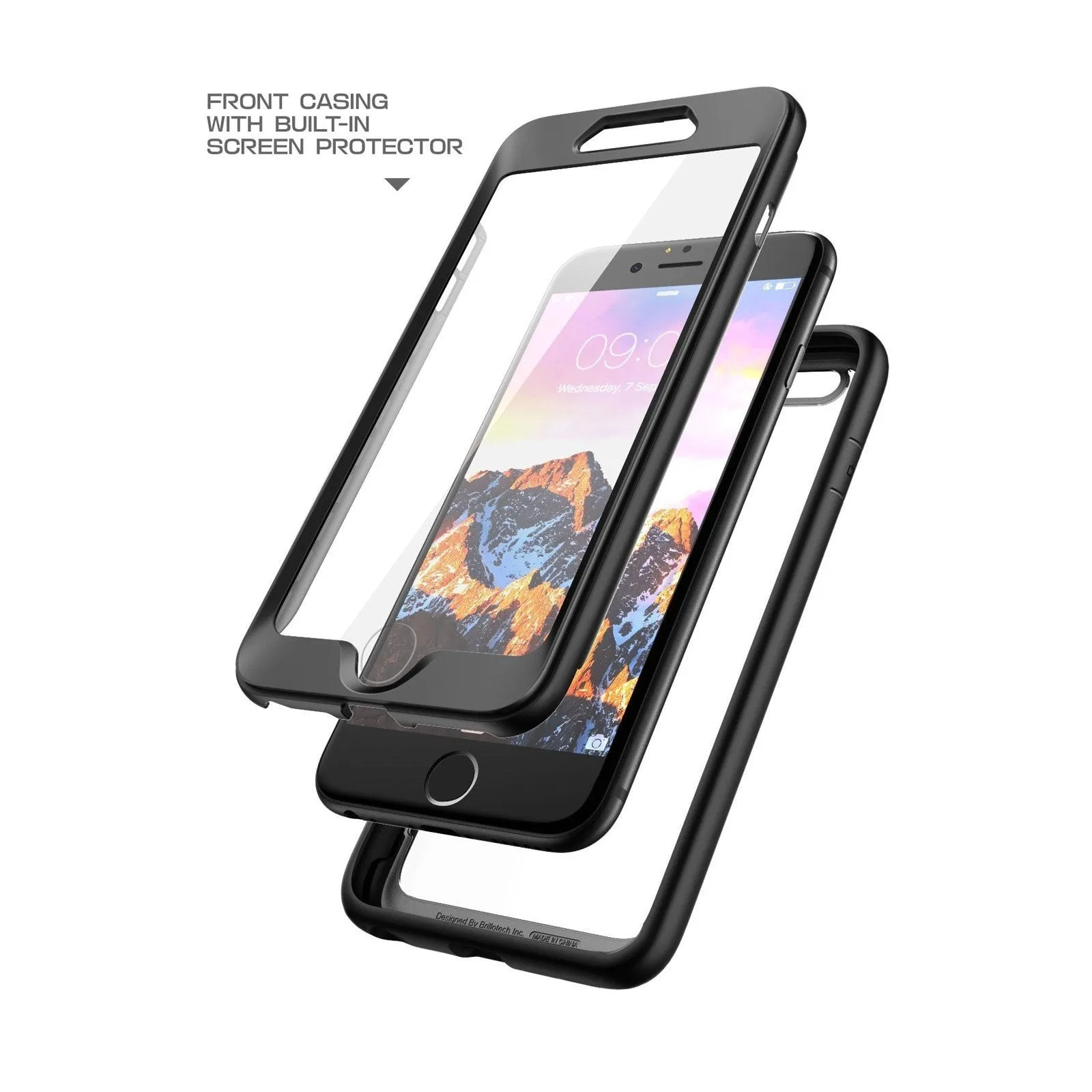 VIP Favorite iPhone 6 Plus / 6S Plus Unicorn Beetle Style Clear Case with Screen Protector-Black  Today Only!