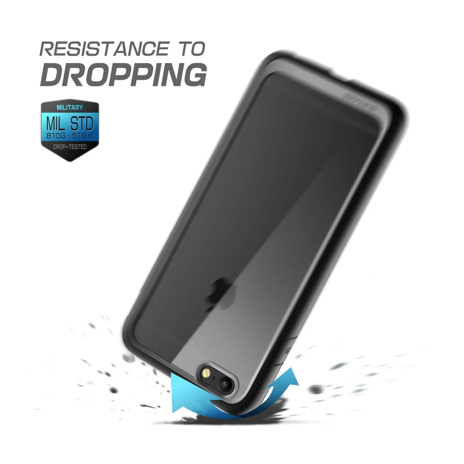 VIP Favorite iPhone 6 Plus / 6S Plus Unicorn Beetle Style Clear Case with Screen Protector-Black  Today Only!