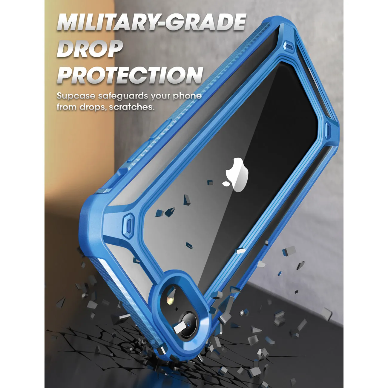 VIP Favorite iPhone SE Unicorn Beetle Exo Clear Case-Blue  Today Only!