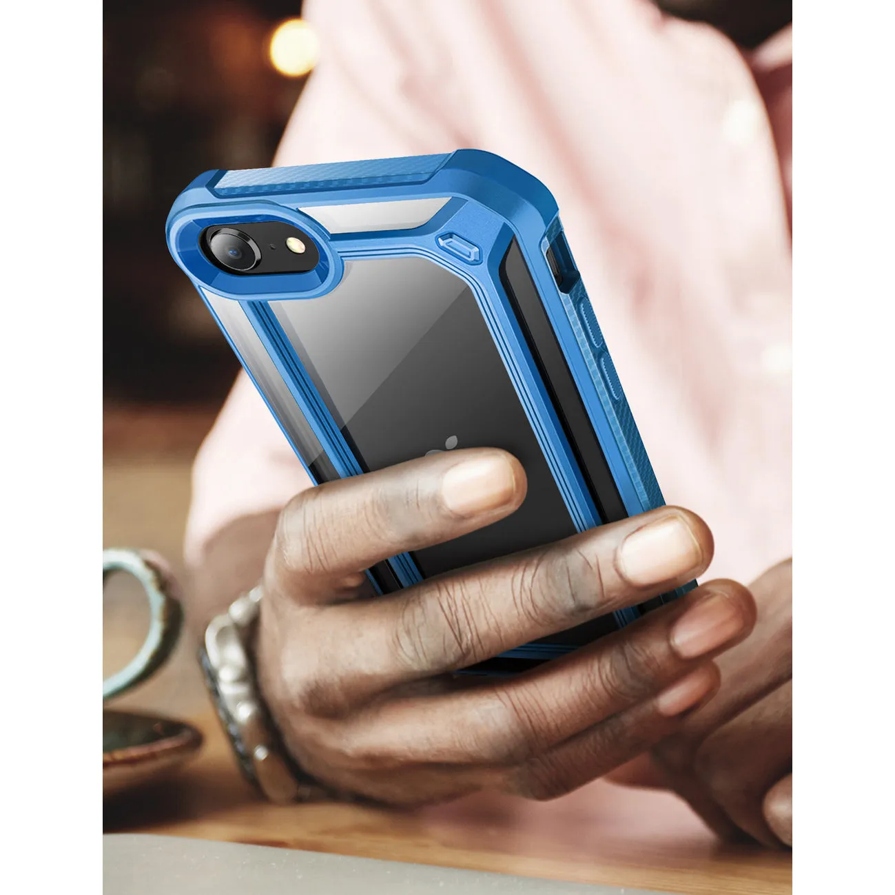 VIP Favorite iPhone SE Unicorn Beetle Exo Clear Case-Blue  Today Only!