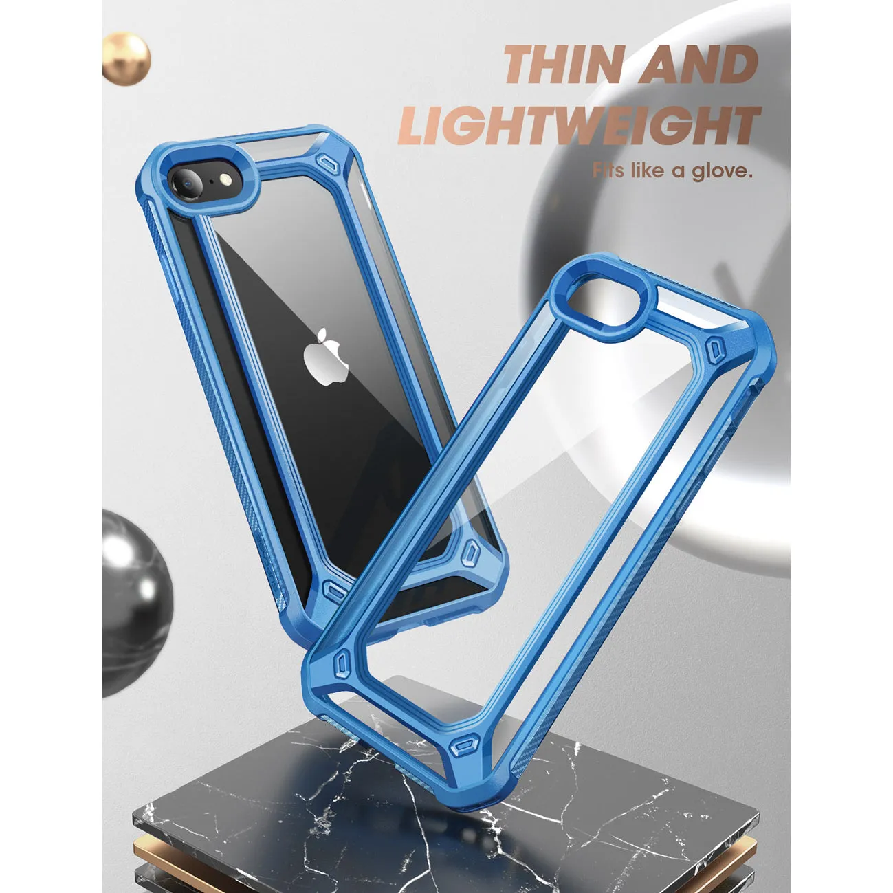 VIP Favorite iPhone SE Unicorn Beetle Exo Clear Case-Blue  Today Only!