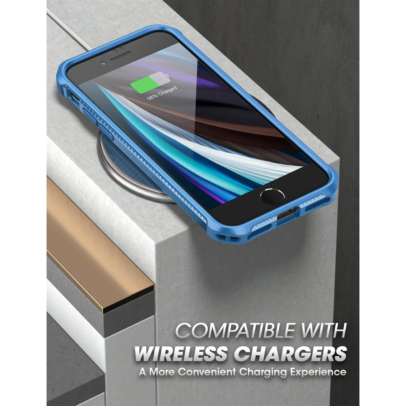 VIP Favorite iPhone SE Unicorn Beetle Exo Clear Case-Blue  Today Only!