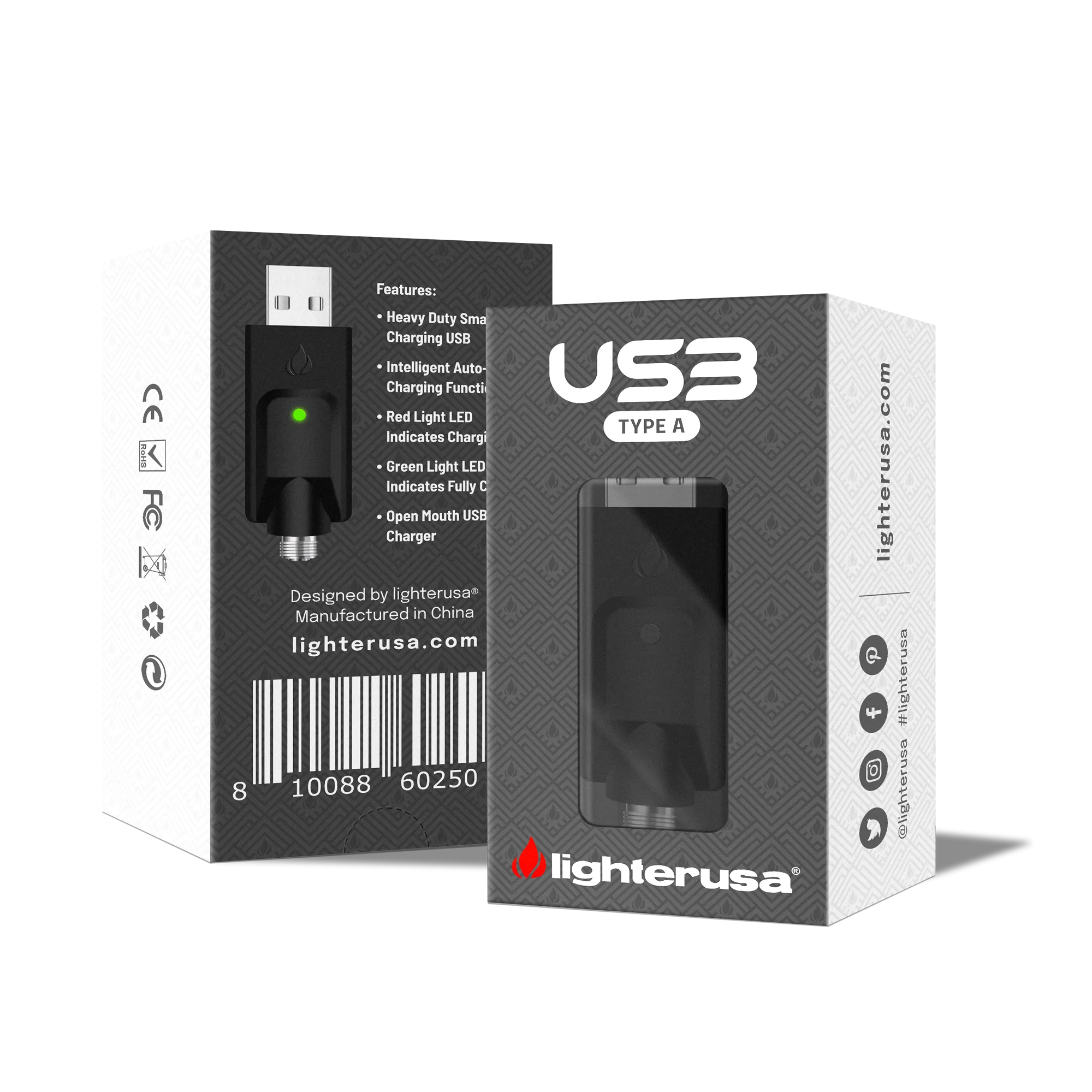 VIP Favorite Lighter USA 510 Compatible Type A USB Charger - 2 Pack  Dont Miss Out!