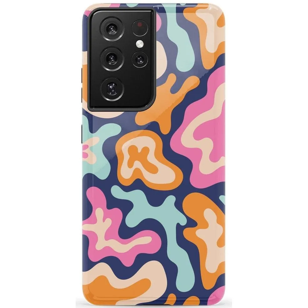 VIP Favorite Midnight Color Splash | Abstract Retro Samsung Case  Dont Miss Out!