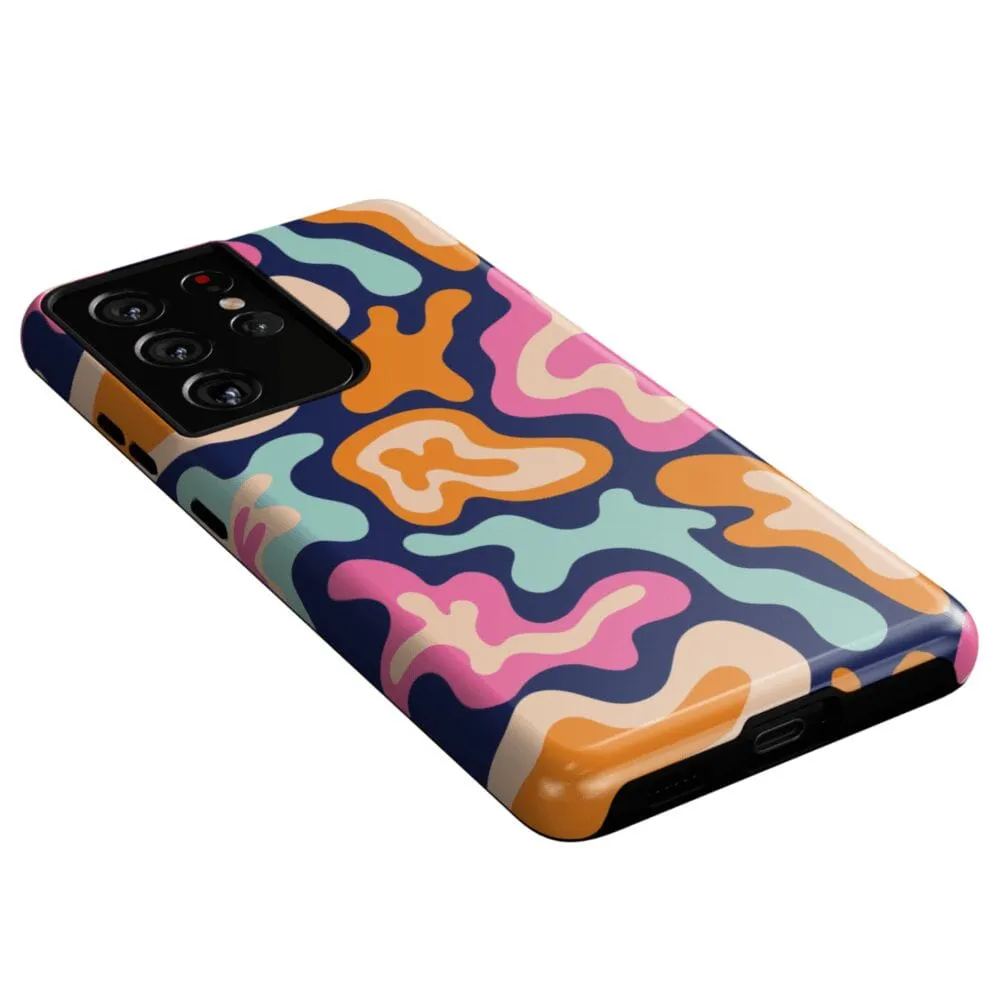 VIP Favorite Midnight Color Splash | Abstract Retro Samsung Case  Dont Miss Out!