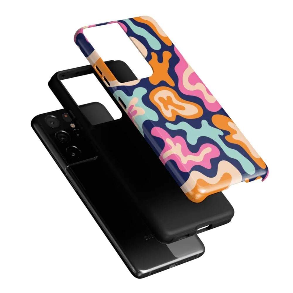 VIP Favorite Midnight Color Splash | Abstract Retro Samsung Case  Dont Miss Out!