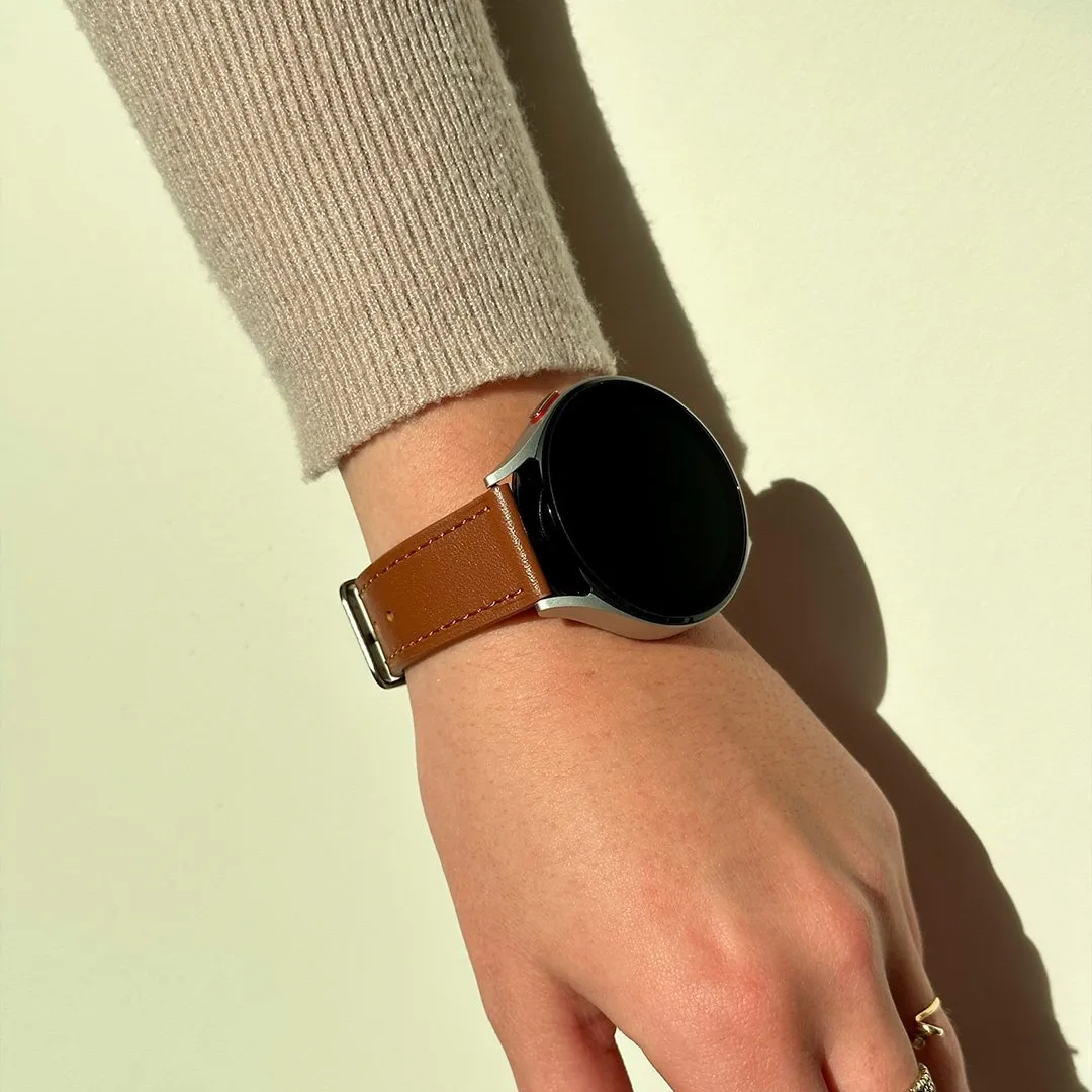 VIP Favorite Redmi Watch 5 Active Modern Leather Strap (Brown)  Limited Release!