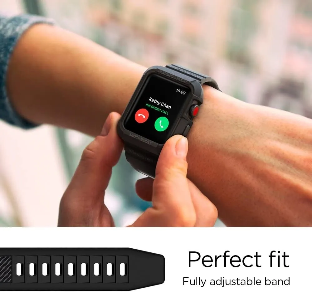 VIP Favorite Spigen Apple Watch Rugged Armor Pro Strap (Black)  Last Chance!