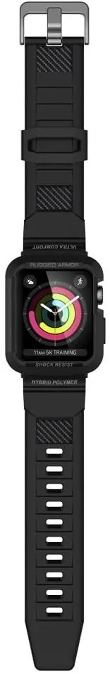 VIP Favorite Spigen Apple Watch Rugged Armor Pro Strap (Black)  Last Chance!
