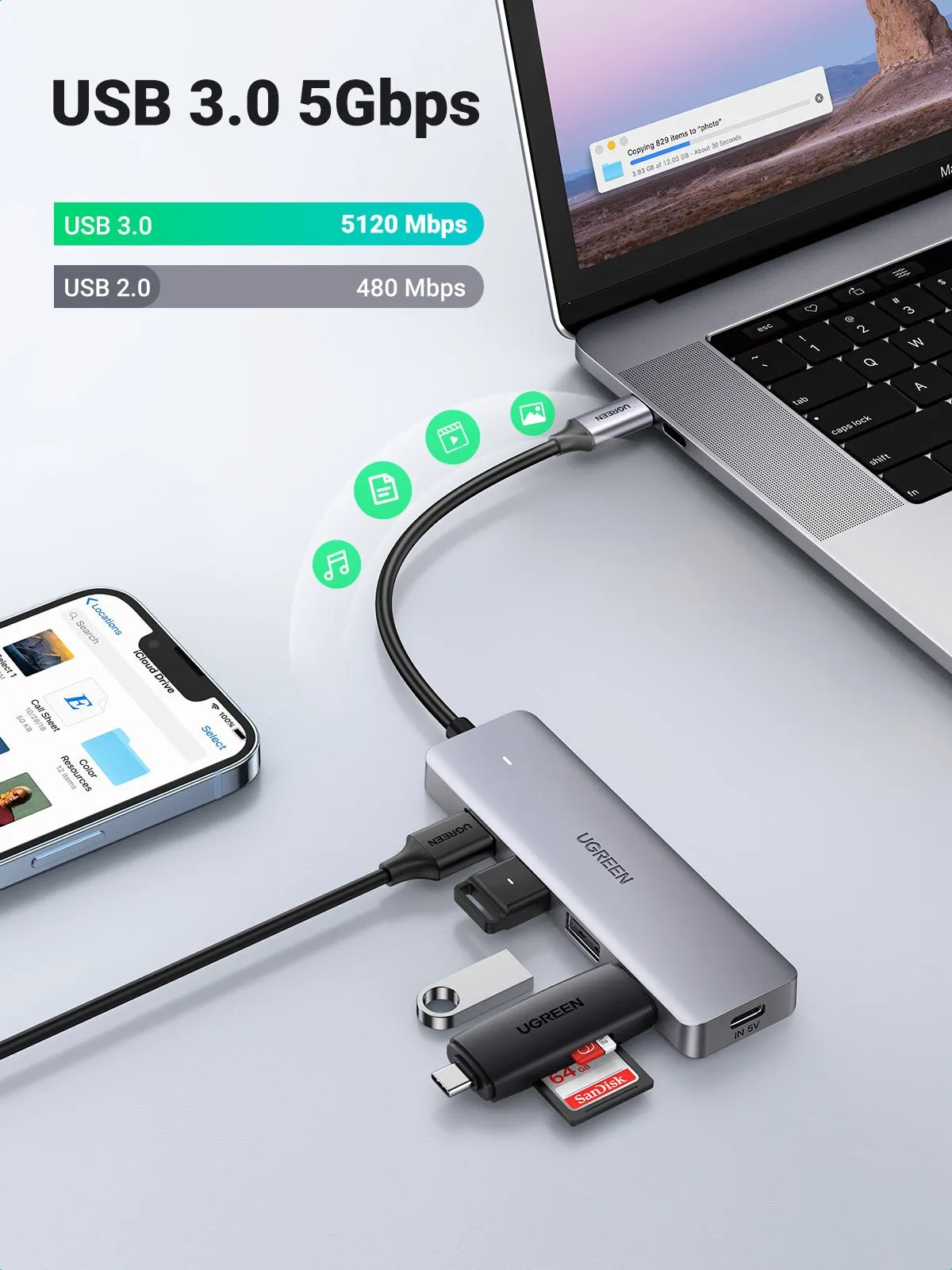 VIP Favorite UGREEN 4 Ports USB C Hub  Last Chance!
