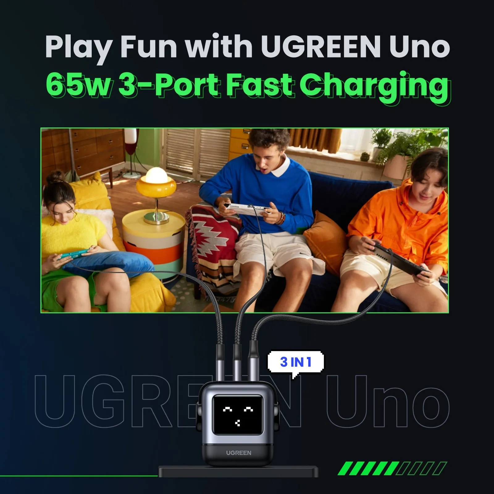 VIP Favorite UGREEN Uno Charger 65W (Black)  Last Chance!