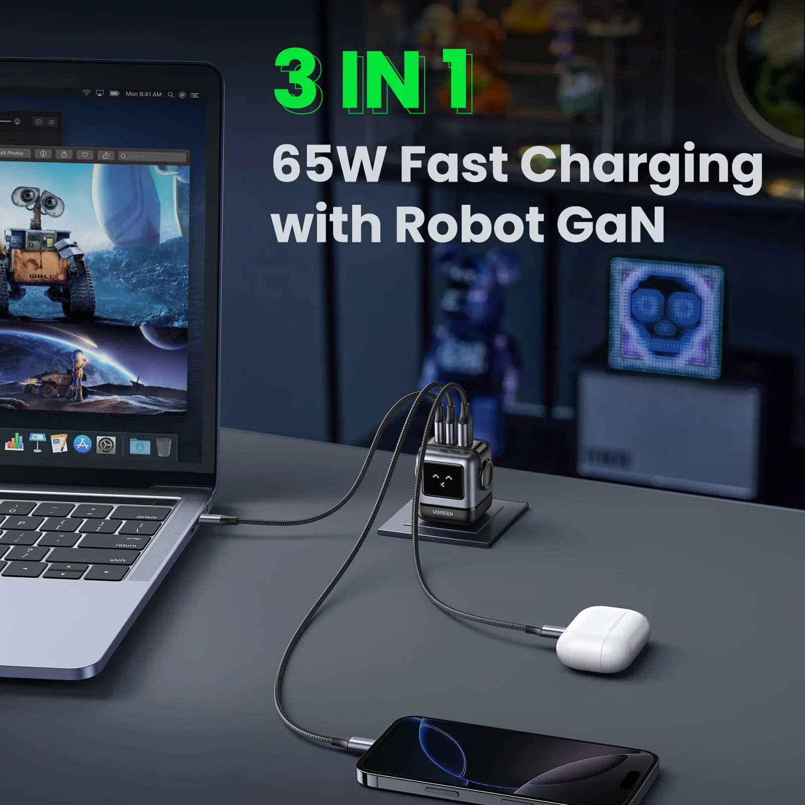 VIP Favorite UGREEN Uno Charger 65W (Black)  Last Chance!
