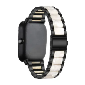 VIP Favorite Xiaomi Amazfit GTS 2 Resin Steel Strap (Black/White)  Stylish & Comfortable