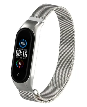VIP Favorite Xiaomi Mi Band 5 Milanese Strap (Silver)  Stylish & Comfortable