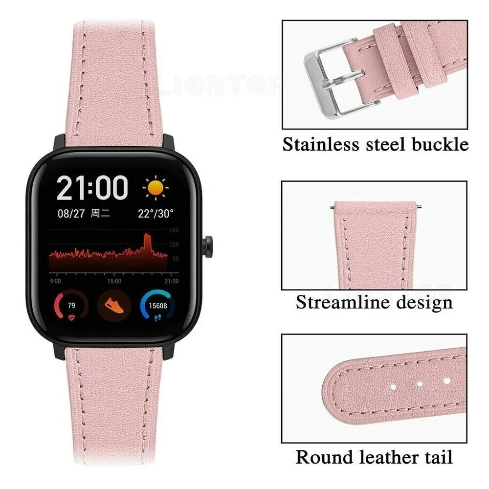 Worth Every Penny Amazfit GTS 2 Leather Strap (Pink)  Limited Availability!