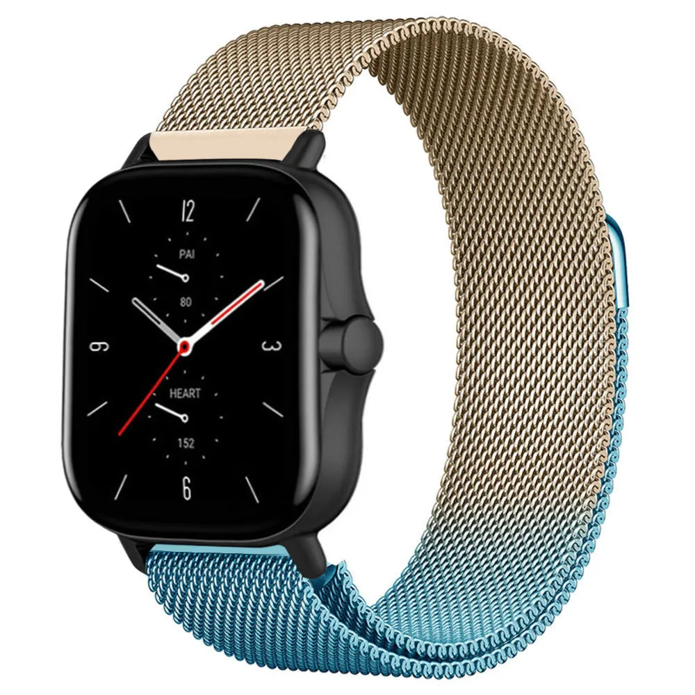 Worth Every Penny Amazfit GTS 2 Milanese Strap (Blue/Gold)  Stylish & Comfortable