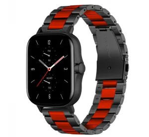Worth Every Penny Amazfit GTS 2 Steel Strap (Black/Red)  Today Only!