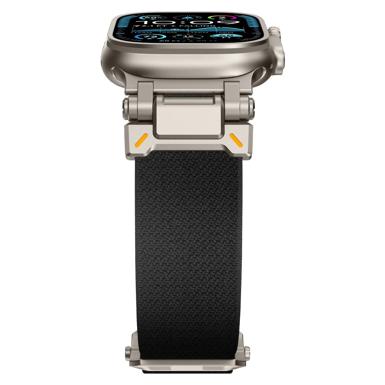 Worth Every Penny Apple Watch 'Explorer' Polyester Strap (Black met Titanium)  Last Chance!