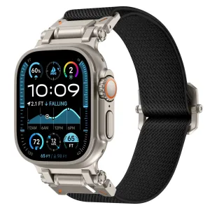 Worth Every Penny Apple Watch 'Explorer' Polyester Strap (Black met Titanium)  Last Chance!