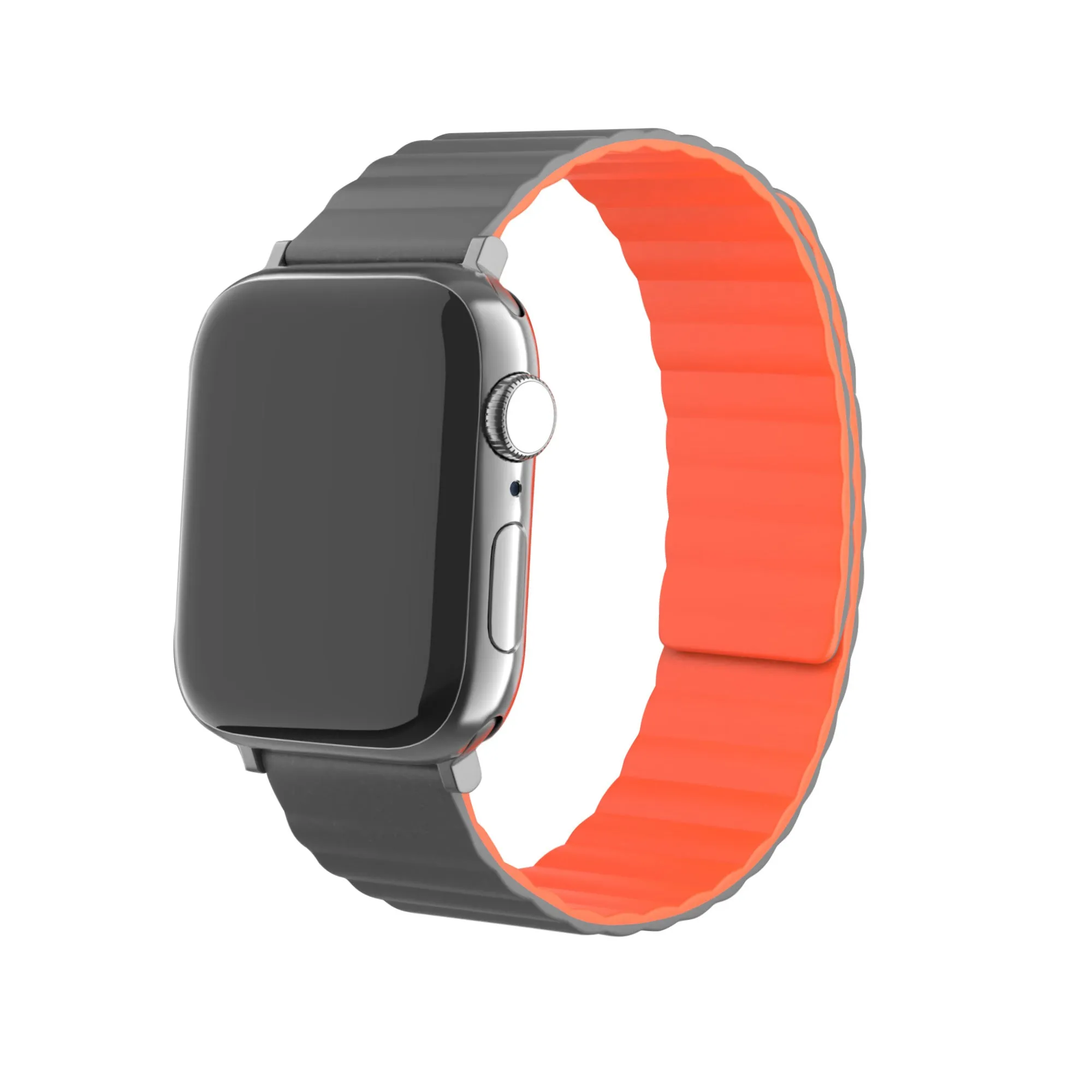 Worth Every Penny Apple Watch Magnetic Silicone Strap (Grey/Orange)  Ends Soon!