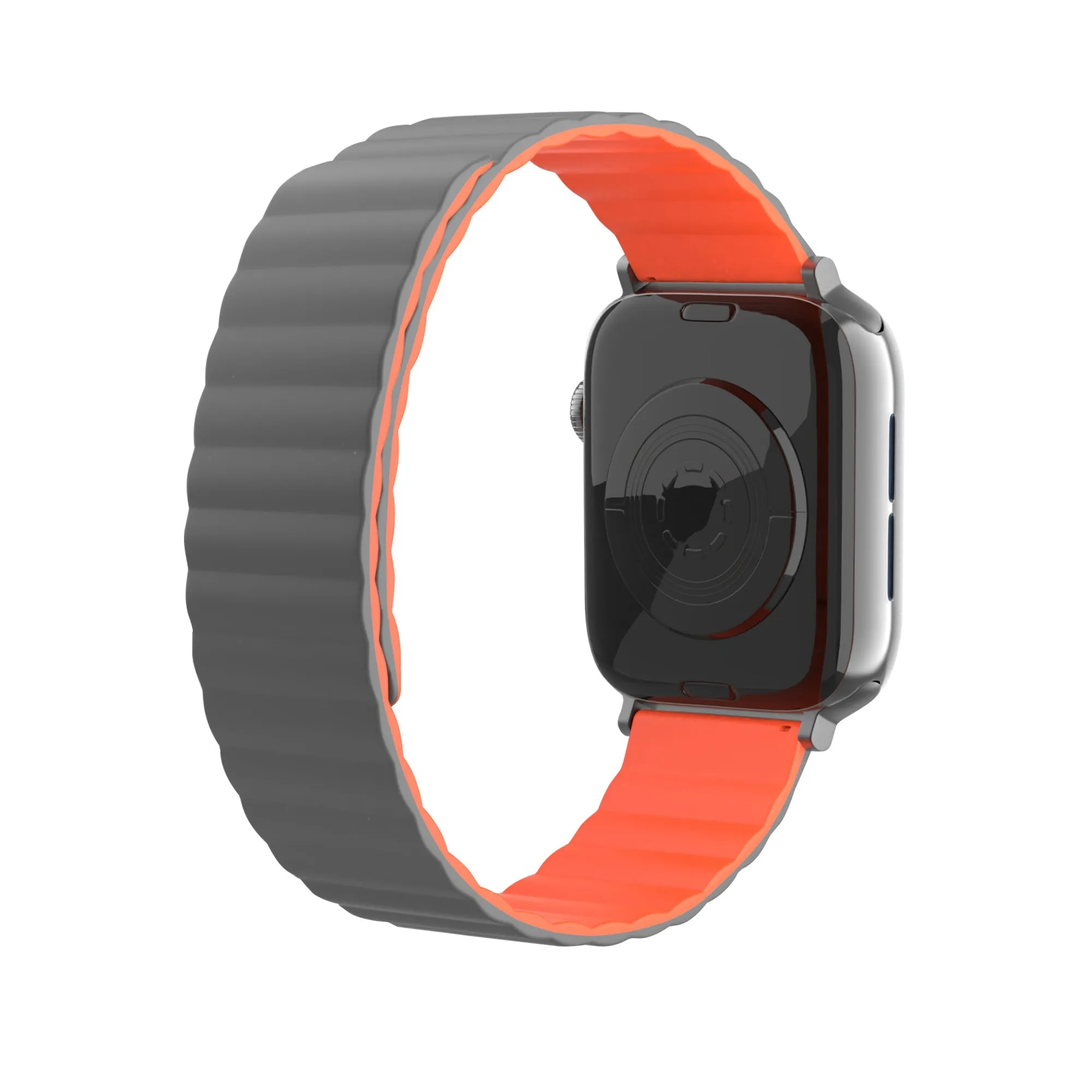 Worth Every Penny Apple Watch Magnetic Silicone Strap (Grey/Orange)  Ends Soon!