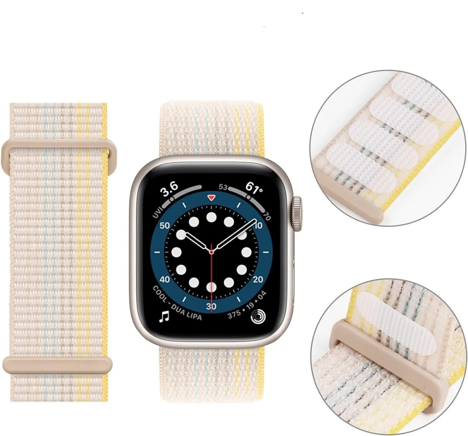 Worth Every Penny Apple Watch Nylon Loop Strap (Starlight Mix)  Stylish & Comfortable