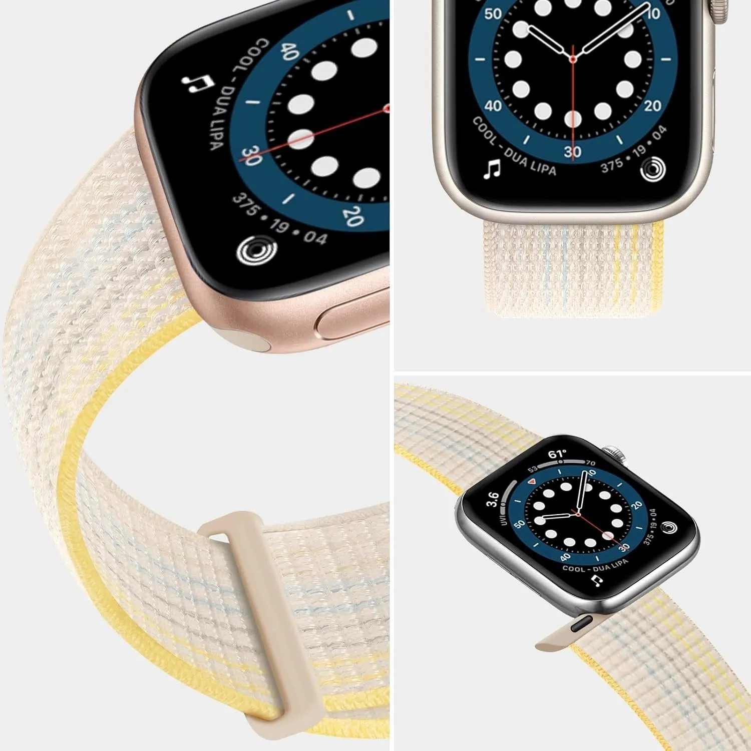 Worth Every Penny Apple Watch Nylon Loop Strap (Starlight Mix)  Stylish & Comfortable