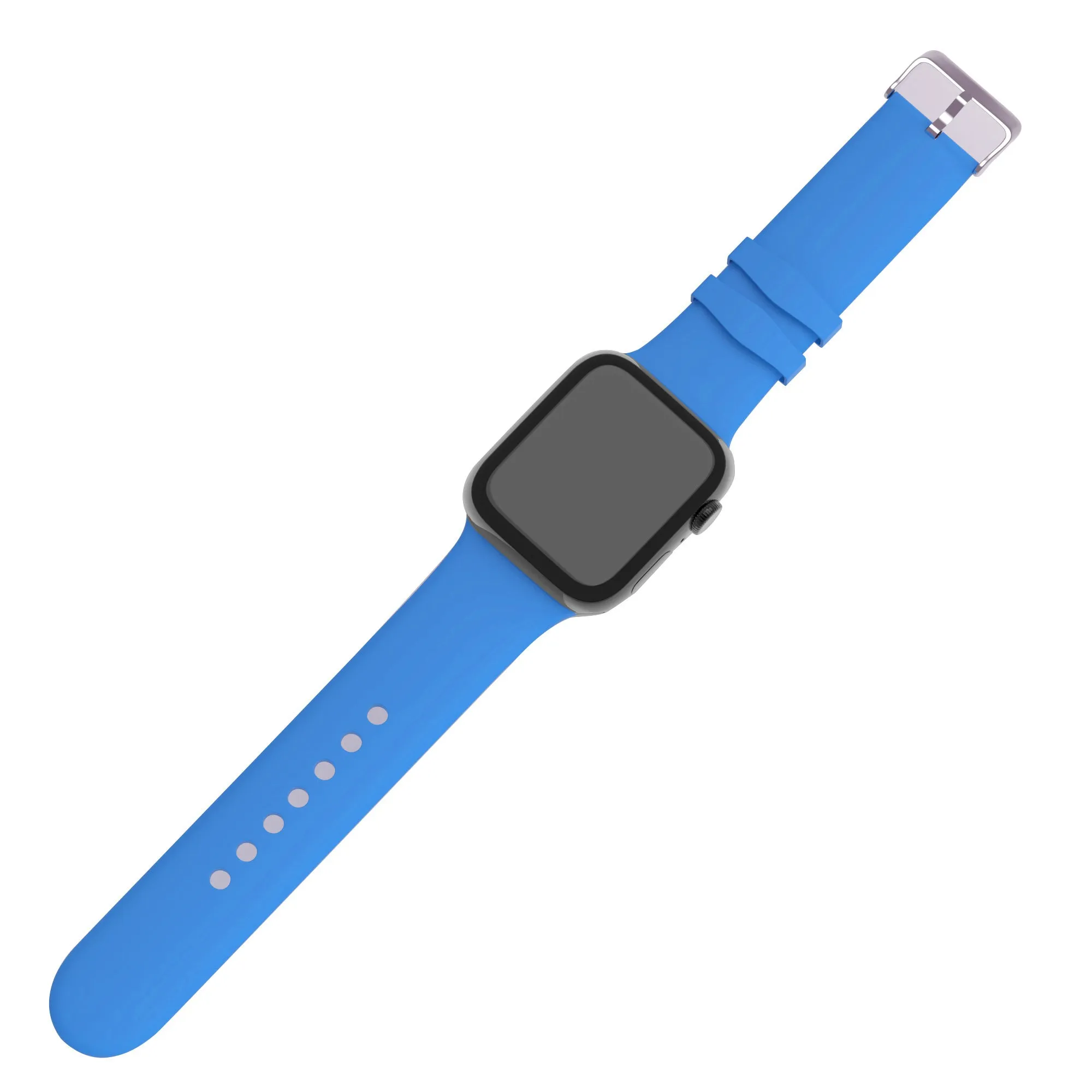 Worth Every Penny Apple Watch Silicone Buckle Strap (Light Blue)  Today Only!