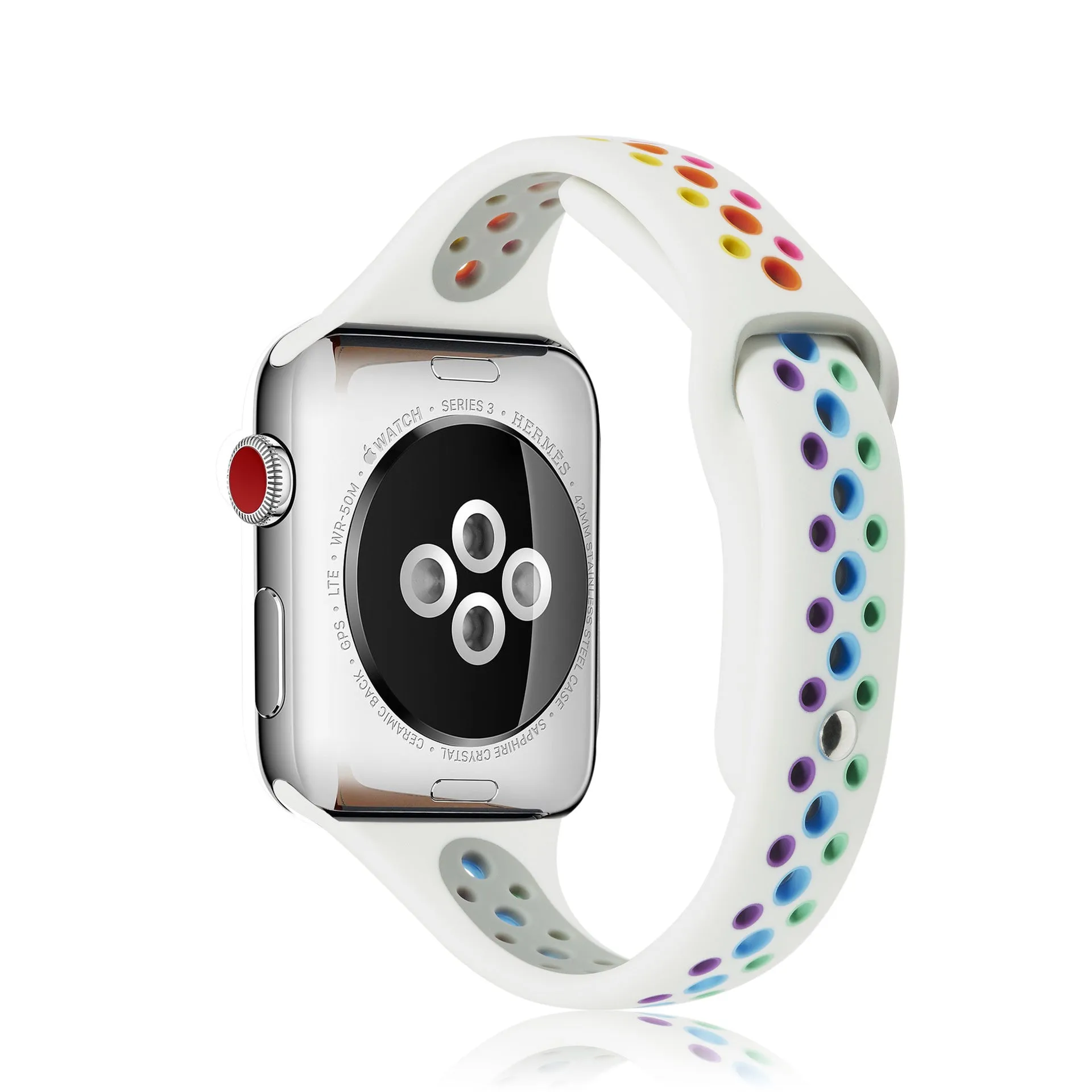 Worth Every Penny Apple Watch Sport Strap (White/Rainbow)  Almost Gone!