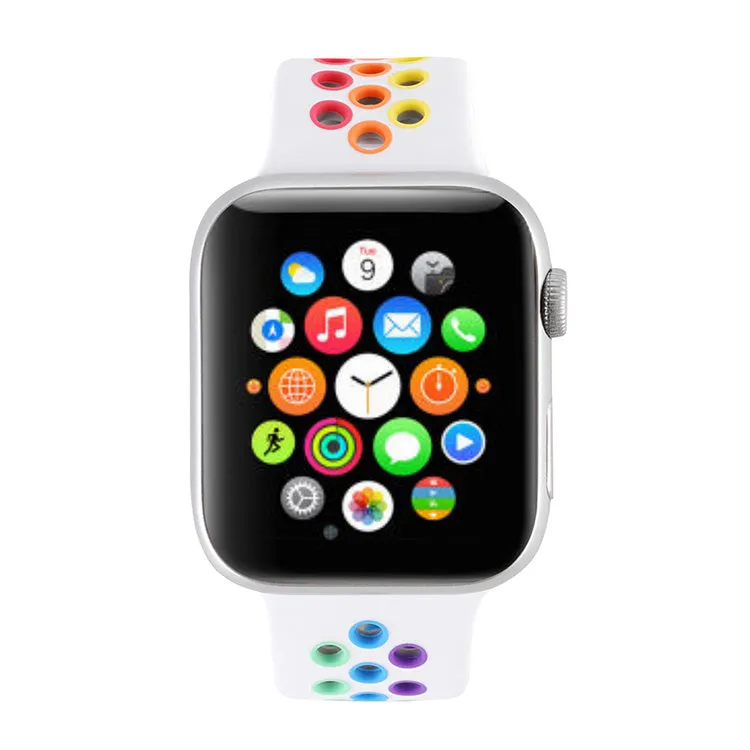 Worth Every Penny Apple Watch Sport Strap (White/Rainbow)  Almost Gone!