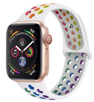 Worth Every Penny Apple Watch Sport Strap (White/Rainbow)  Almost Gone!
