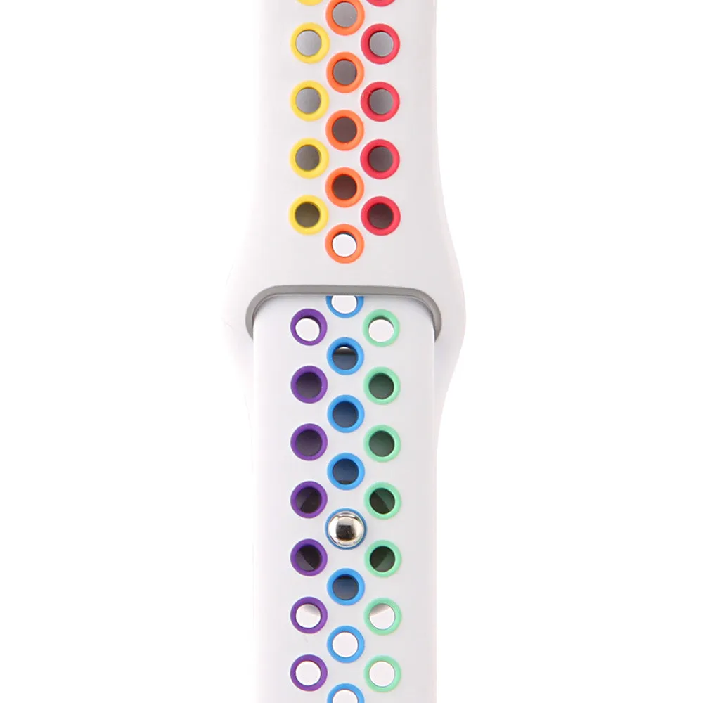 Worth Every Penny Apple Watch Sport Strap (White/Rainbow)  Almost Gone!