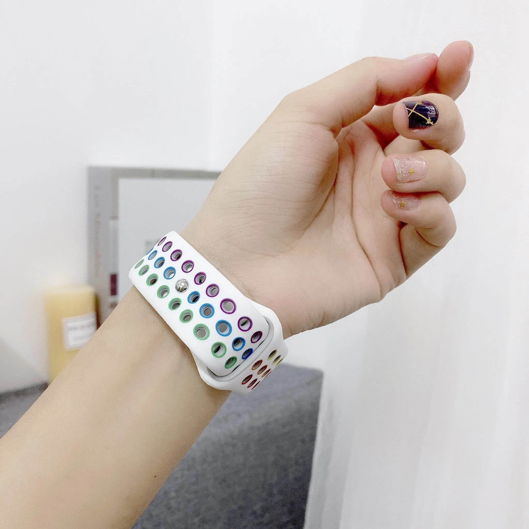 Worth Every Penny Apple Watch Sport Strap (White/Rainbow)  Almost Gone!