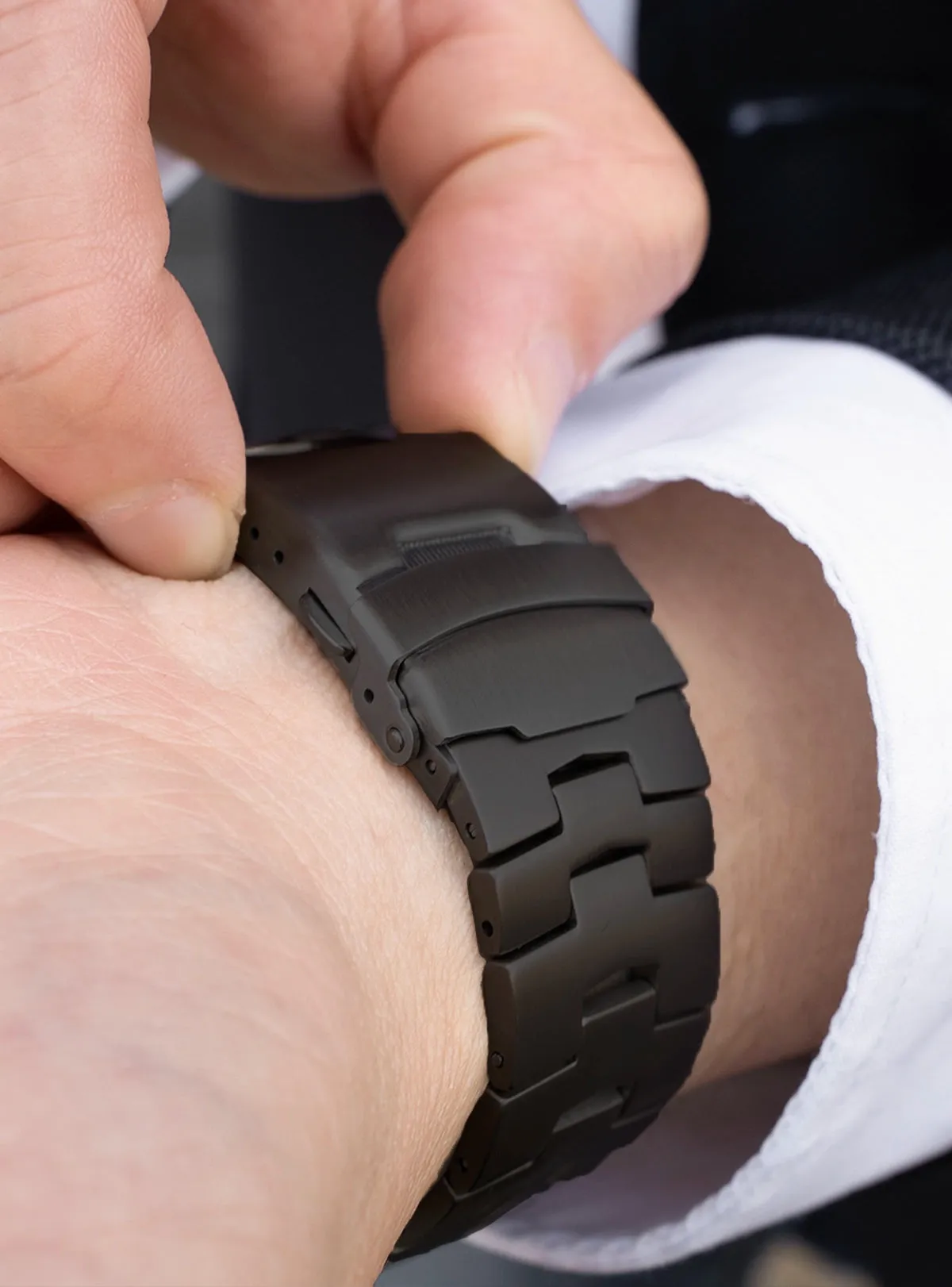 Worth Every Penny Apple Watch Titanium Grain Strap (Black)  Last Few Pieces!