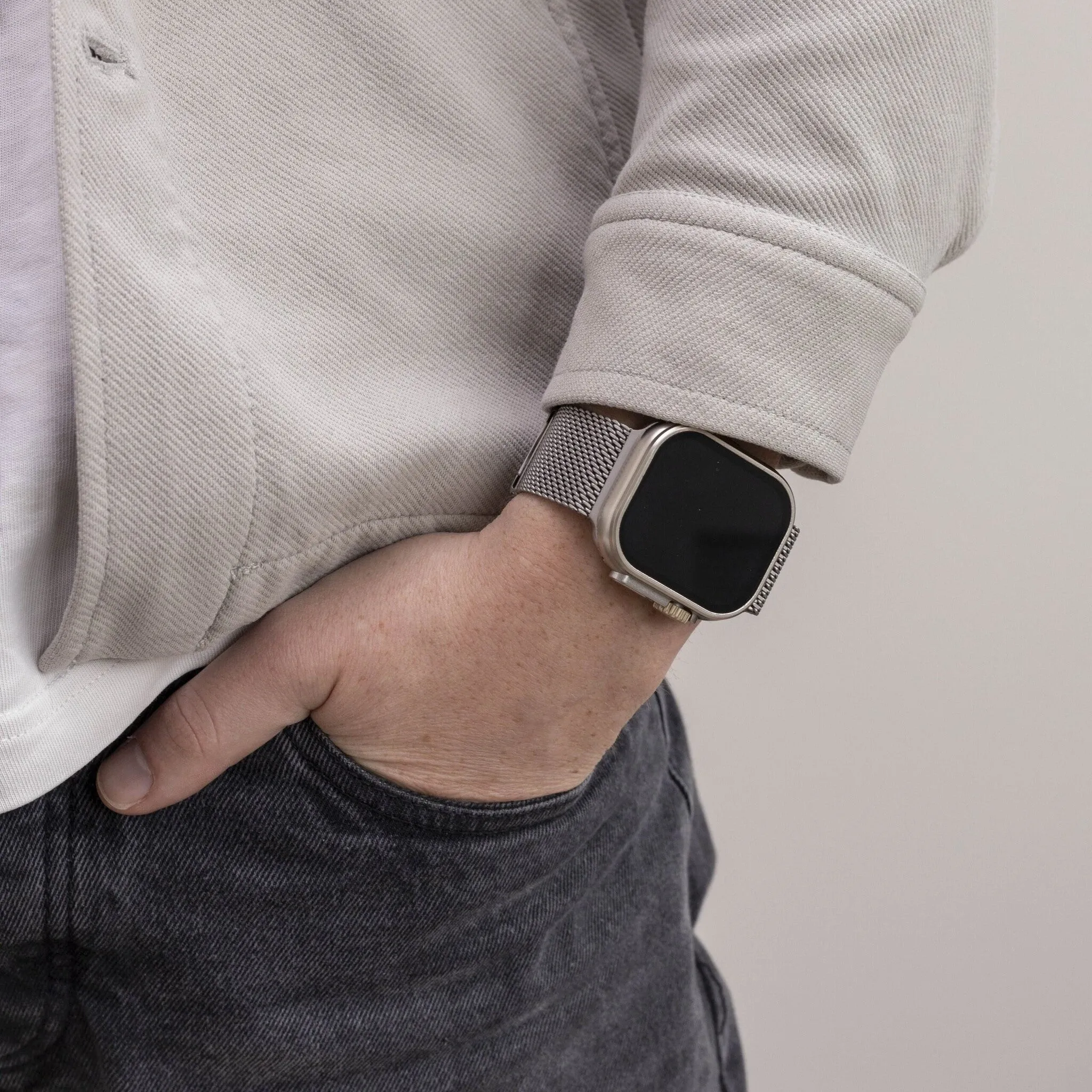 Worth Every Penny Apple Watch Titanium Milanese Strap (Titanium)  Limited Stock!