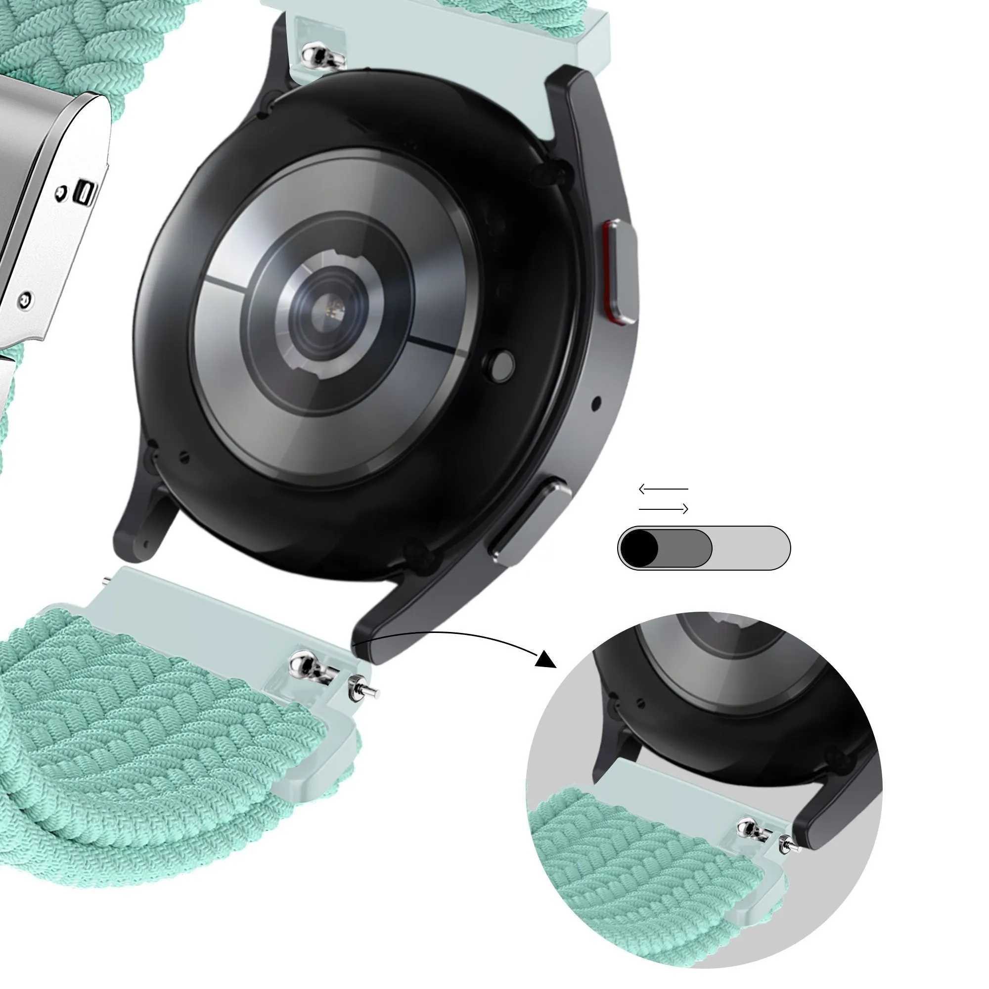 Worth Every Penny Bandz Amazfit GTS 4 (Mini) Woven Nylon Strap (Turquoise)  Last Few Pieces!
