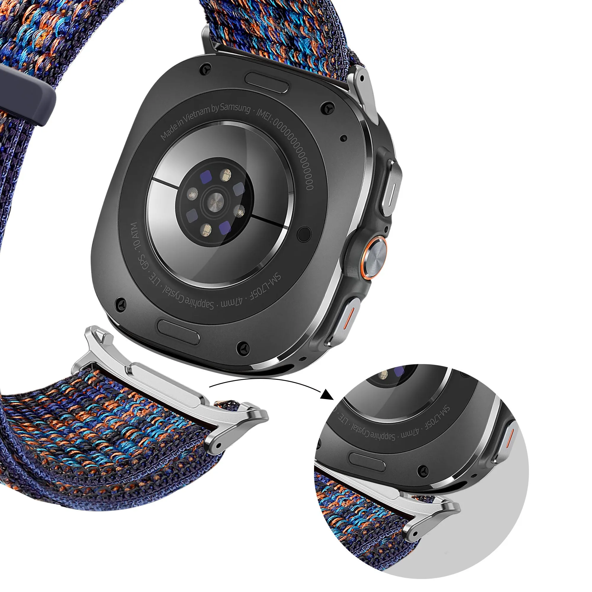Worth Every Penny Bandz Samsung Galaxy Watch Ultra Nylon Loop Strap (Blue Mix)  Today Only!