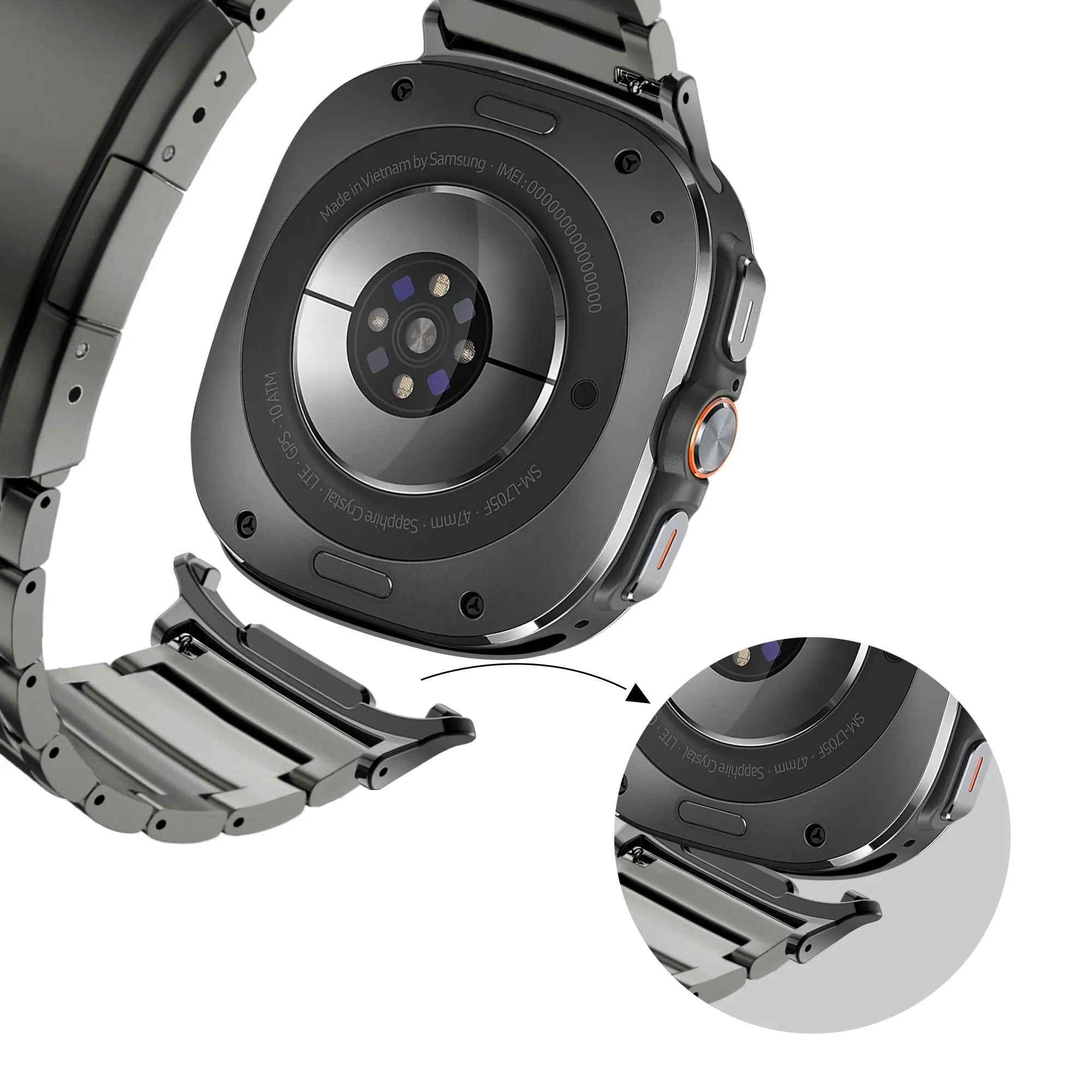Worth Every Penny Bandz Samsung Galaxy Watch Ultra Titanium Strap 'Classic' (Graphite)  Today Only!