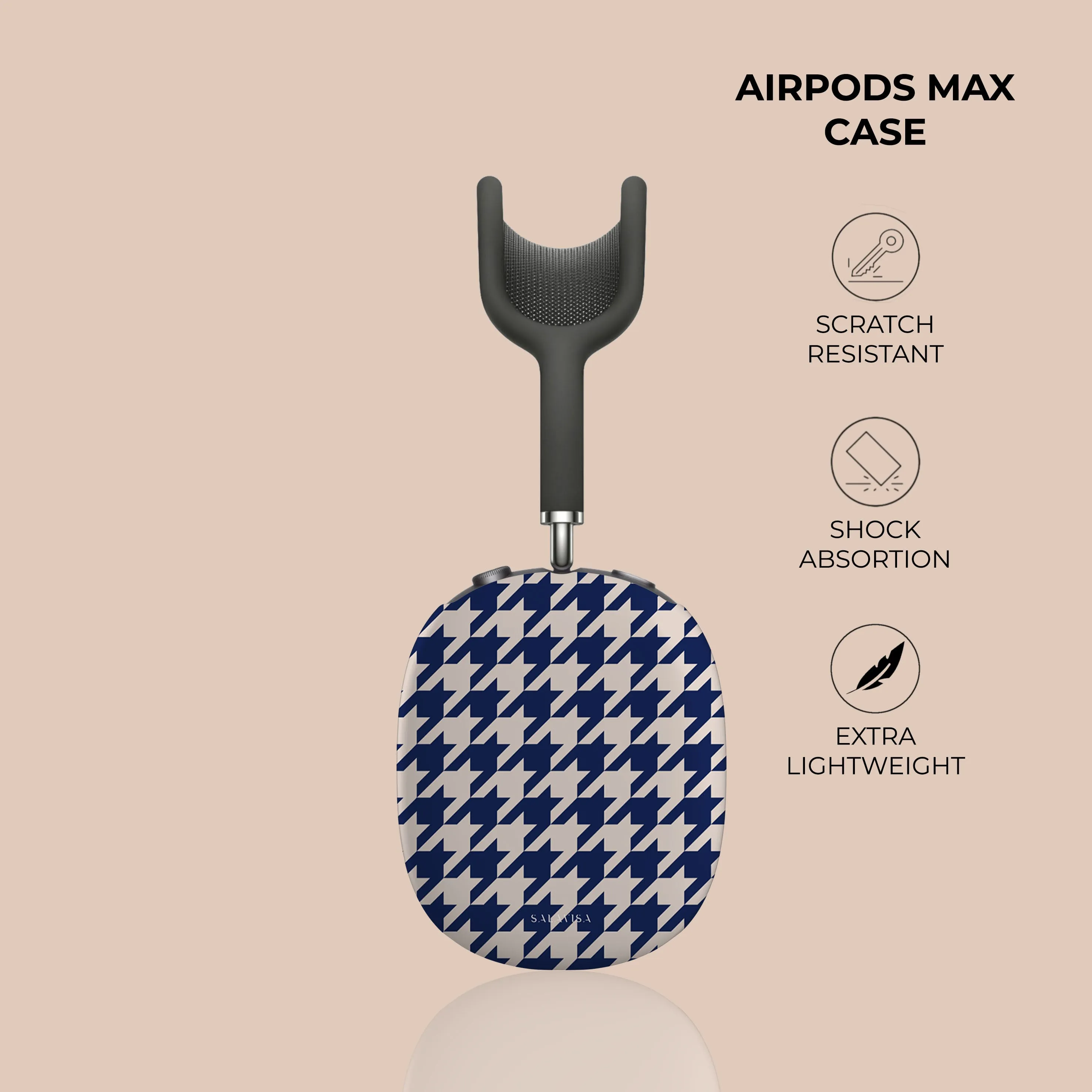 Worth Every Penny Blue Houndstooth AirPods Max Case  Ends Soon!