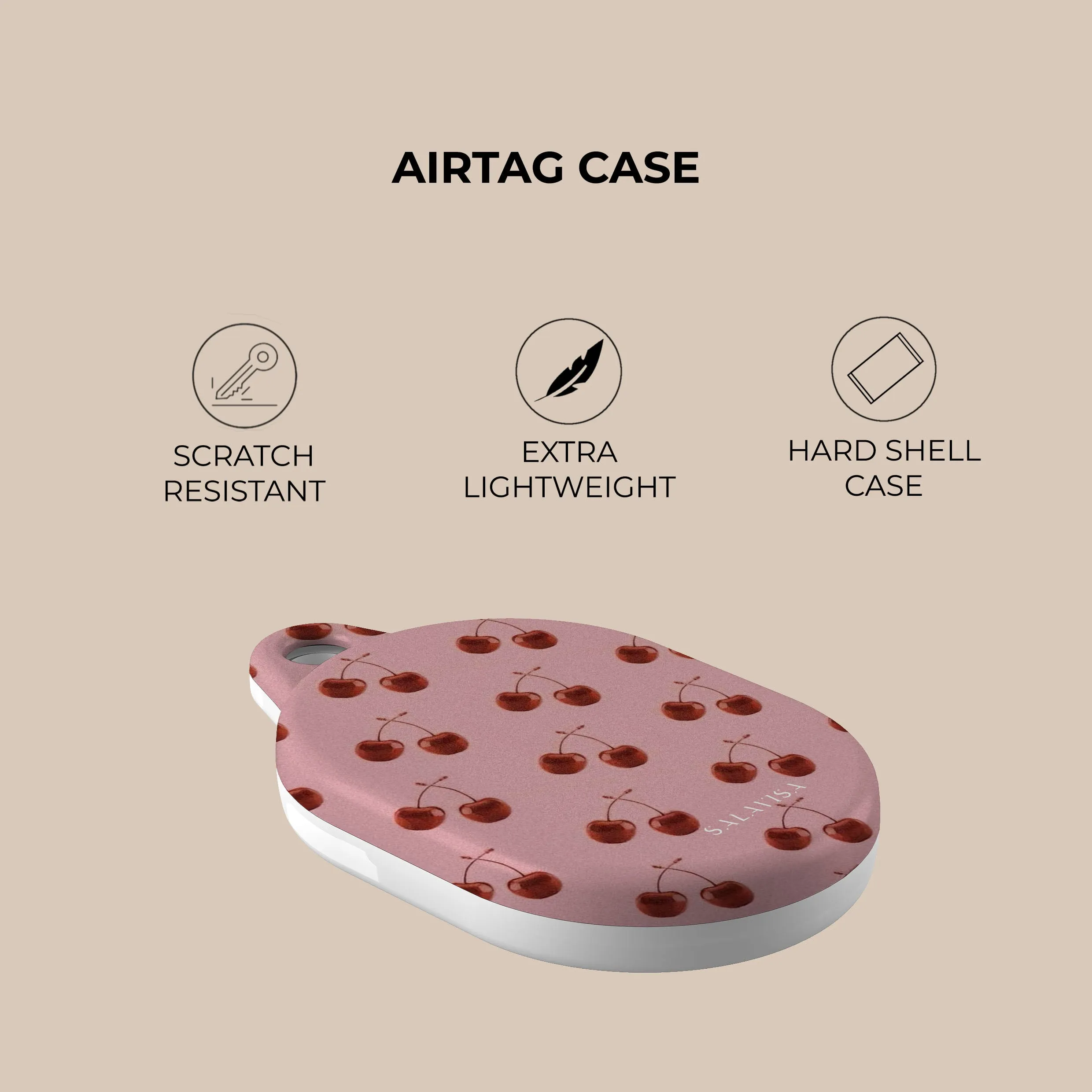 Worth Every Penny Cherry Bliss AirTag Holder  Stylish & Comfortable