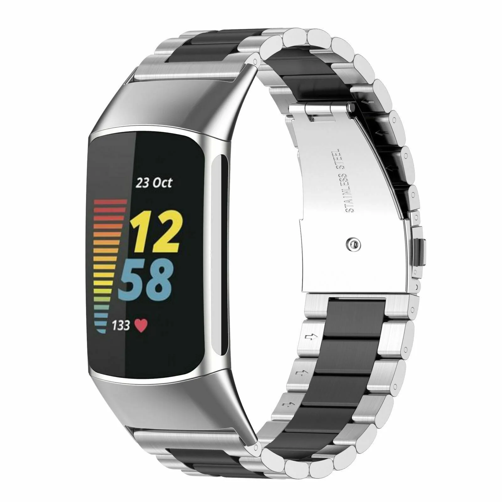 Worth Every Penny Fitbit Charge 6 Steel Strap (Silver/Black)  Going Fast!